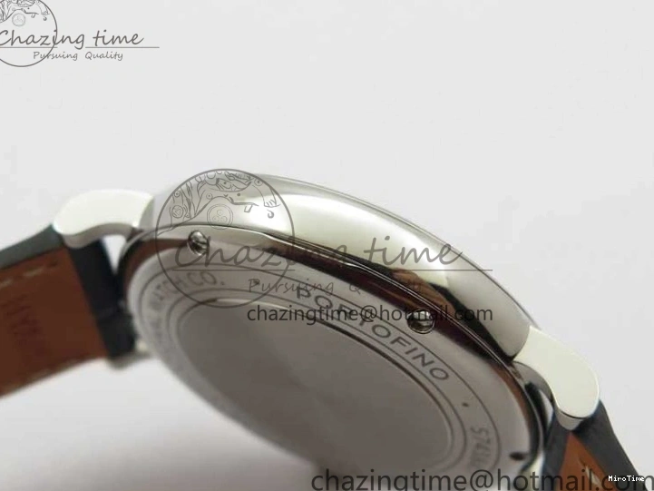 MIROTIME 0429 Portofino 37mm SS V7F 1:1 Best Edition Blue Dial Diamonds Bezel on Blue Leather Strap A Chic 7093